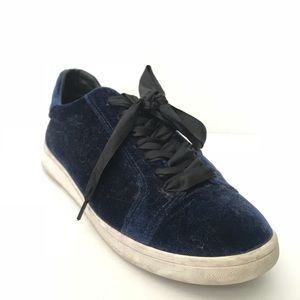 Sam Edelman Marlow Navy Velvet Sneakers